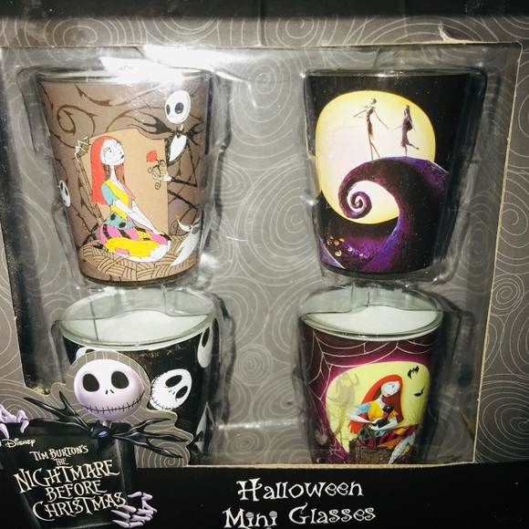 Disney Other - Set Of 4 Nightmare Before Christmas Shot Glasses